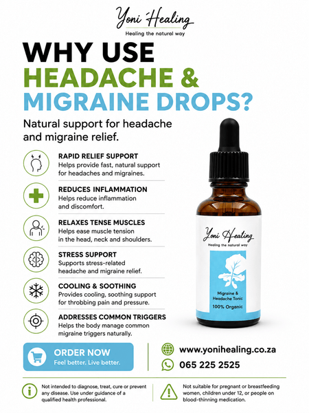 Migraine & Headaches Drops - Yoni Healing